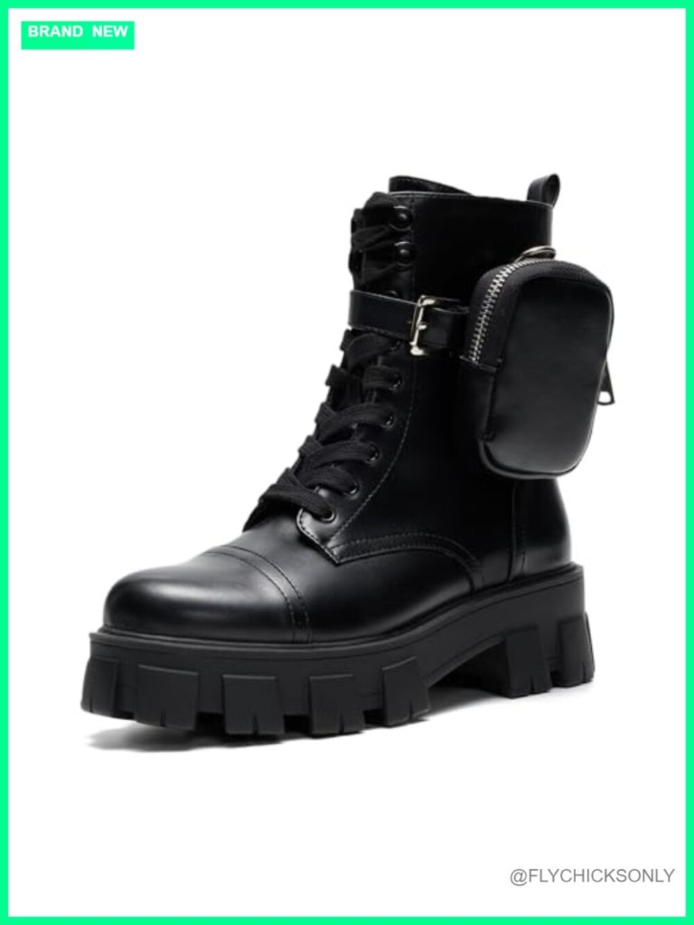 Platform Combat Boots Chunky Heel Lace Up Ankle Booties Women